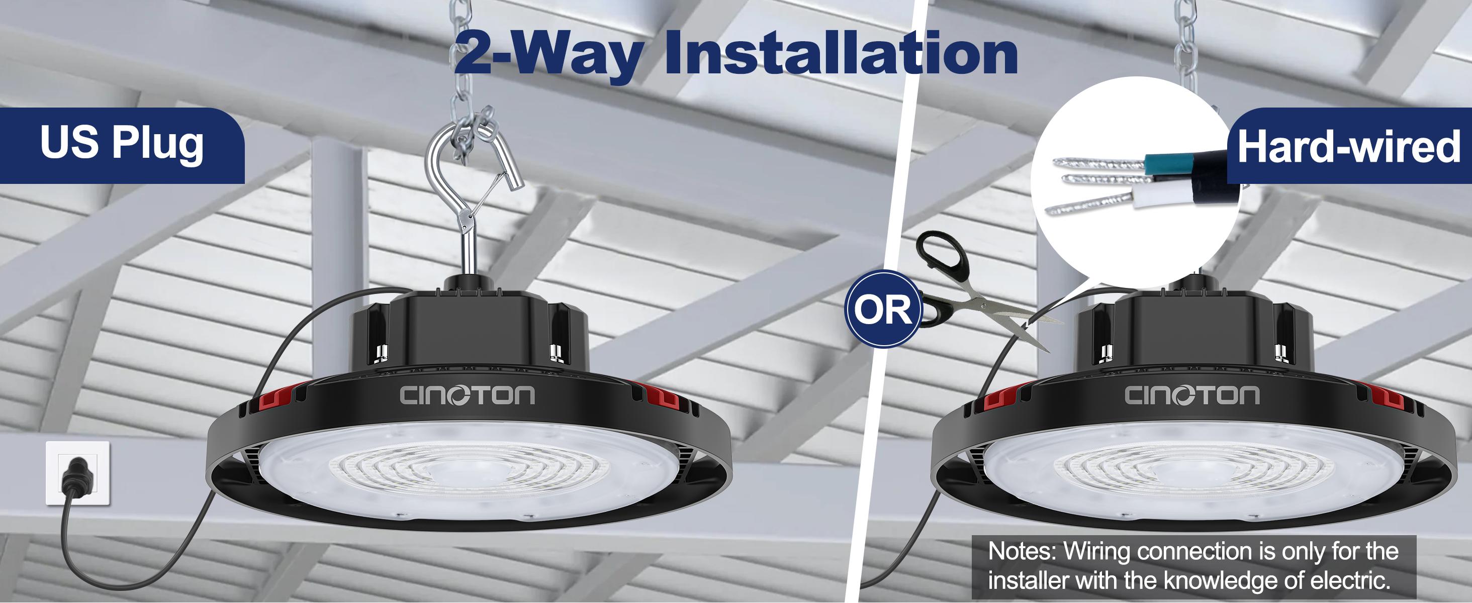 CuLiDing 160W UFO High Bay LED Lights with Us Plug, 24000 Lumens [Equivalent to 700w HD/HPS], ldeal forWarehouses, Garages, Factories, and Barns, UL Listed, 120v Commercial Bay Lighting, 5000K Daylight White