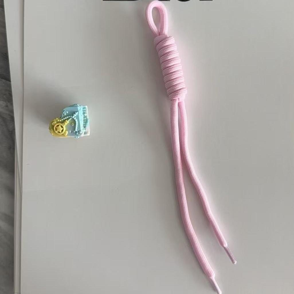 20 Pcs Random Color 5mm Braided Nylon Lanyards, Phone Wrist Strap, DIY Keychain, Woven Cord, Handmade Bag Charm & Backpack Accessory