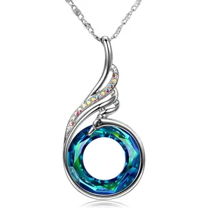 "Rise From the Ashes Phoenix Necklace Made with Crystals from Austria, 18"+2" Necklace, Packaged with Jewelry Box, Birthday Gift for Women, Symbol of Luck and Renewal