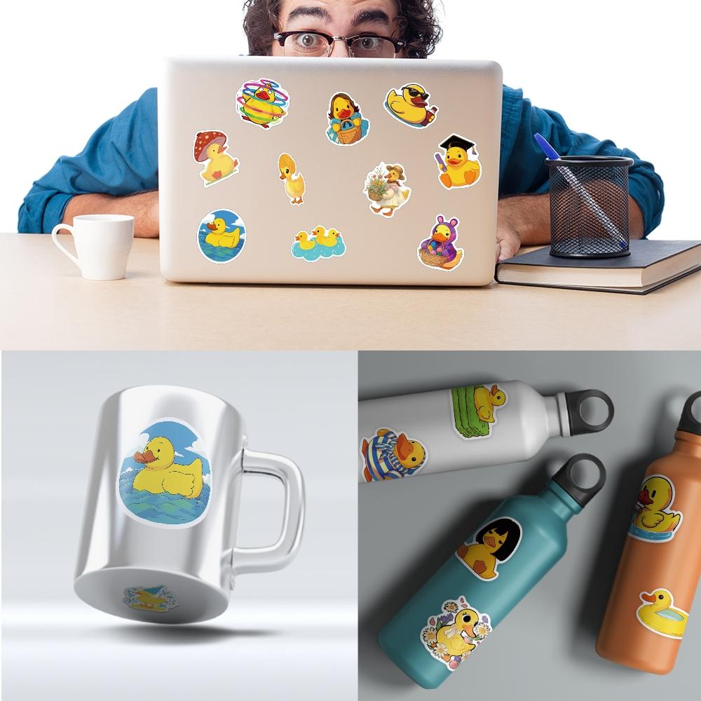 50PCS Little yellow duck Aesthetic Vinyl Stickers Pack for Laptop Water Bottle Phone Case Skateboard Journal Scrapbook DIY Decoration
