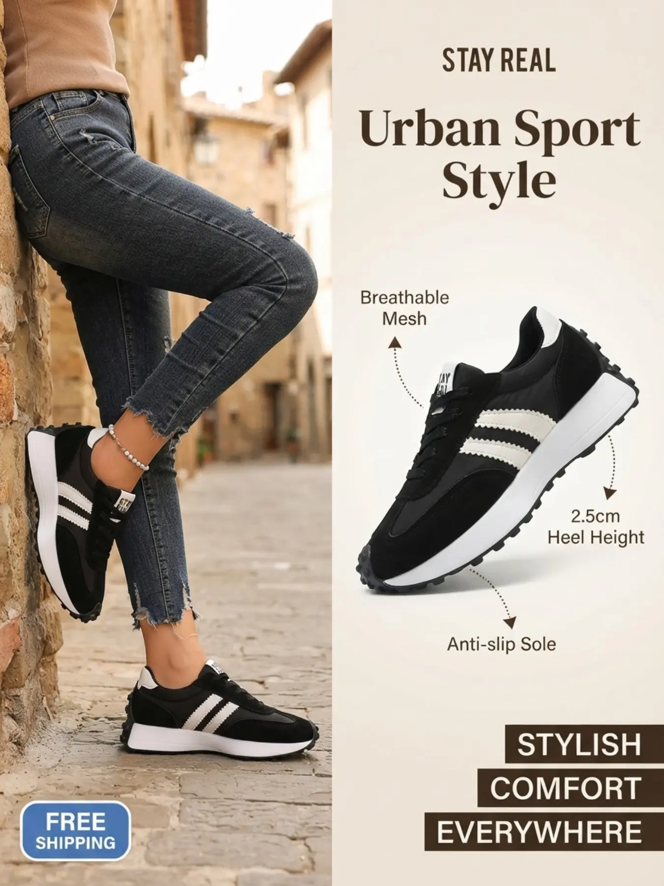 New Fall Casual Sports Shoes, Large Size Retro Alaskan Sneakers, Thick Sole Versatile Student Lightweight Height Increase Running Shoes, Sporty Running Shoes