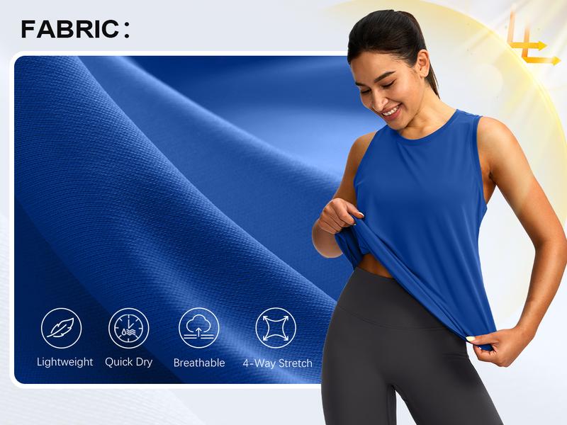 G Gradual Women's Workout Tops Racerback Athletic Tank Tops Sleeveless Loose Fit Yoga Running Sports Fitness Vest Gym Shirts for Women