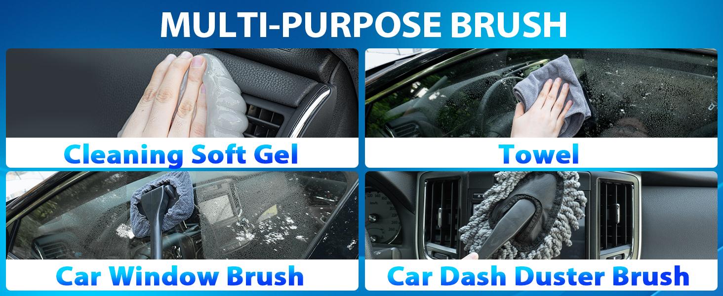 THINKWORK Car Cleaning Kit with 8000PA High Power Vacuum, 21-Piece Set for Spotless Interior, Includes Brushes & Microfiber Towel, Ideal Gift for Car Enthusiasts - Automobile Cleaner