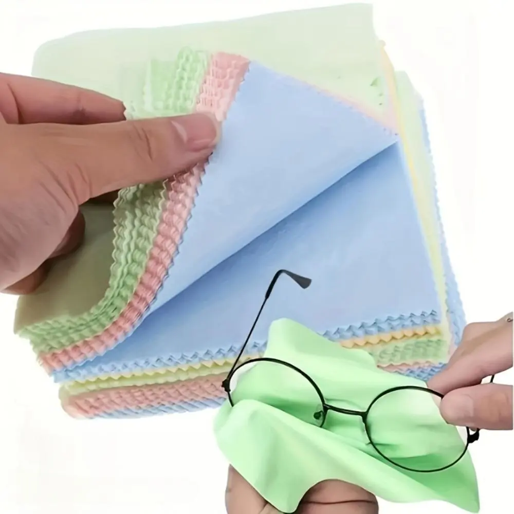50Pcs Durable Microfiber Cleaning Cloths - Soft, Thick, Lint-Free Polishing Wipes for Eyeglasses, Smartphone Screen, Camera Lens (Sports & Outdoor Leisure Equipment Accessory)
