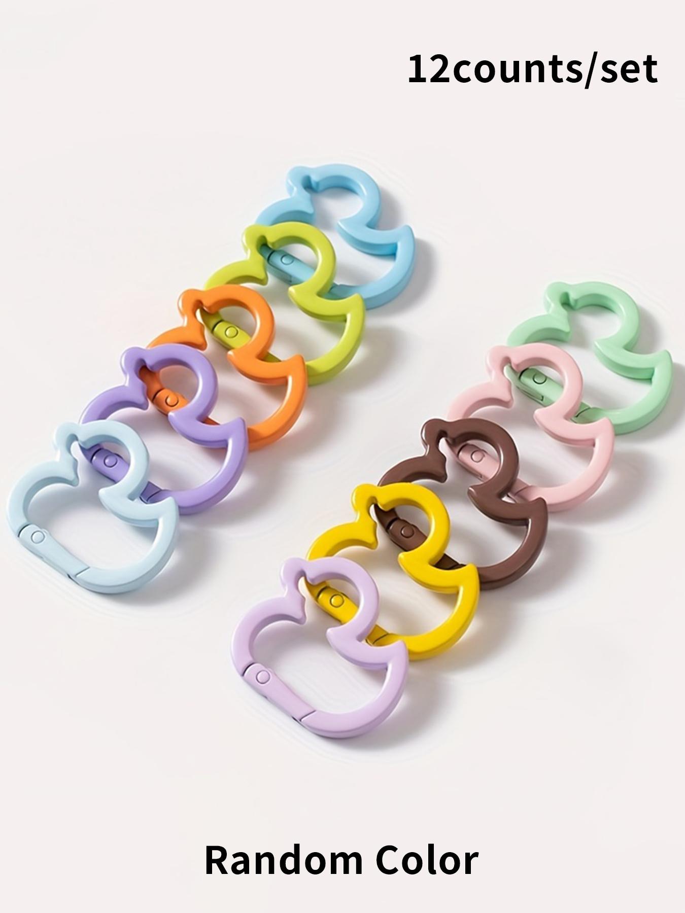 Random Color Mini Carabiner Keychain, 2025 New Style Multifunctional Keychain with Spring Hook, Fashion Accessories for Women & Men, Keychain Attachment