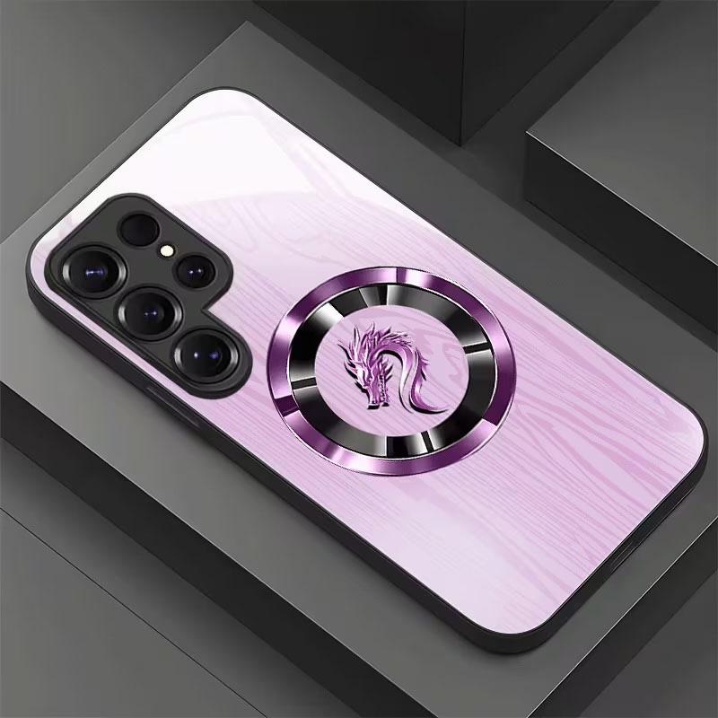 Gradient textured gold dragon phone case for Huawei Mate 9/Mate 10/Mate 10 Pro/Mate 20/Mate 20 Lite/Mate 20 Pro/Mate 20 X/Mate 30/Mate 30 Pro/Mate 40 Pro 4G/Mate 50 Pro Hard Case glass texture Simple design new styles Phone Case