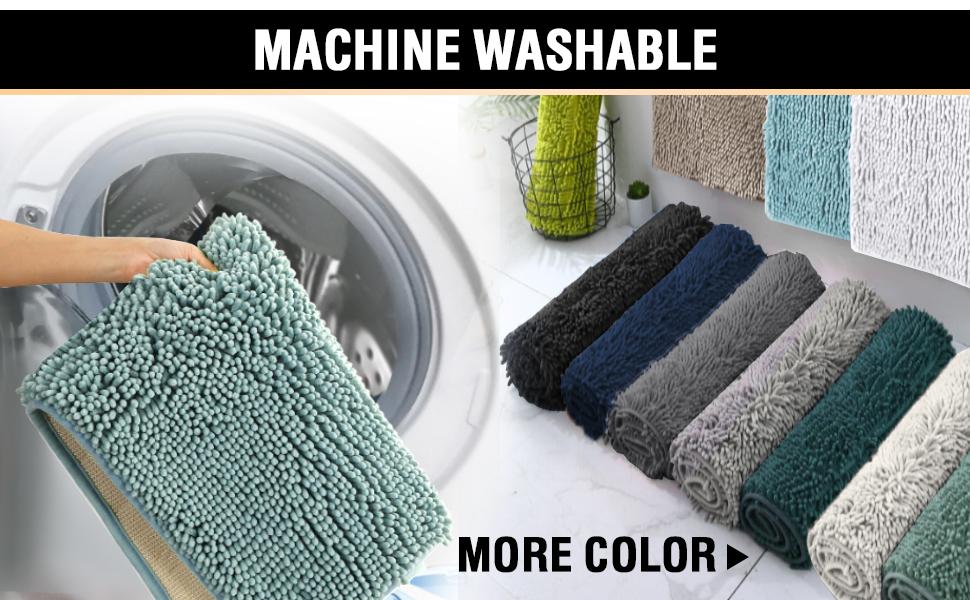 H.VERSAILTEX Bath Mat Bath Rug for Bathroom Luxury Chenille Bathroom Rug Mat Extra Soft and Absorbent Microfiber Shaggy Rugs Non Slip Rug Quick Dry Bath Mat Washable