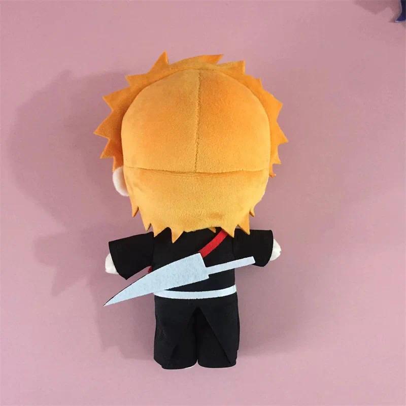 Bleach Anime Soft Fabric Stuffed Plush Toys - 20cm Kurosaki Ichigo, Kuchiki Rukia, Kuchiki Byakuya, Ichimaru Gin Unisex Cosplay Plushies, Christmas Gifts for Classic Toy Enthusiasts