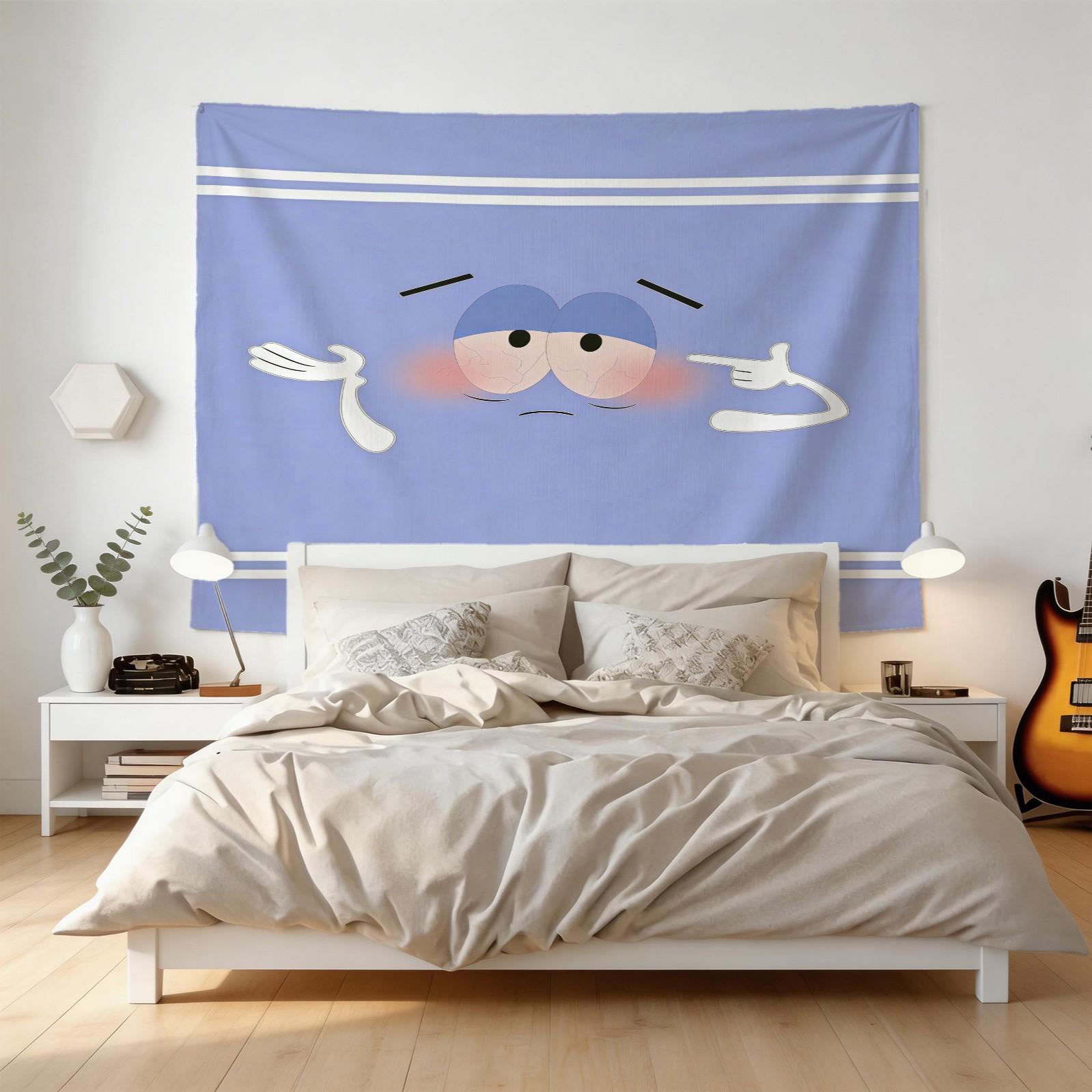 Meme Emoji Tapestry, Funny Awkward Shy Face Wall Hanging, Cute Purple Aesthetic Room Decor for Bedroom Living Room Dorm, Ideal Gift for Meme Lovers Teens Girls Adults