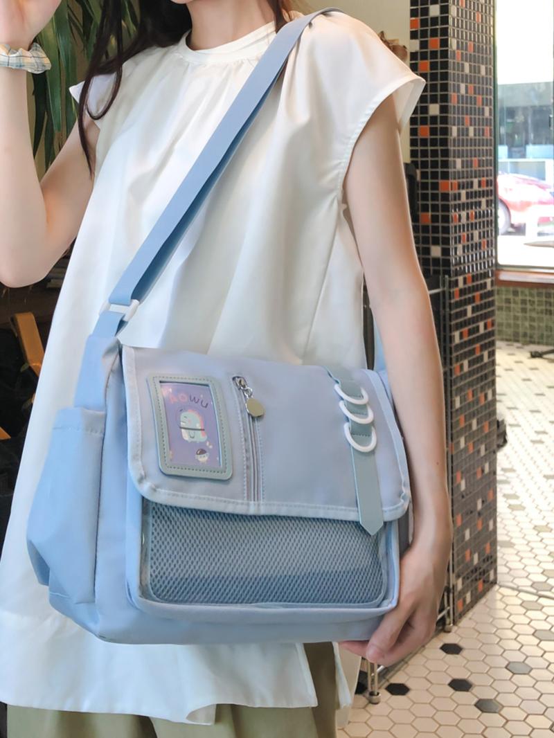 Fashionable and multifunctional shoulder bag, simple multi-pocket design transparent shoulder crossbody bag, casual versatile shoulder handbag, niche and suitable for daily commuting, shopping, etc., Crossbody Tote Bag