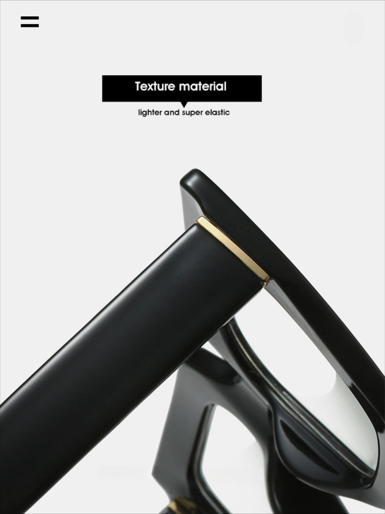 Unisex Vintage Oversized Eyeglasses, Stylish Trendy Eyewear, Trendy Casual Eyeglasses for Everyday Use, Fashion Accessories for Outdoor Activities