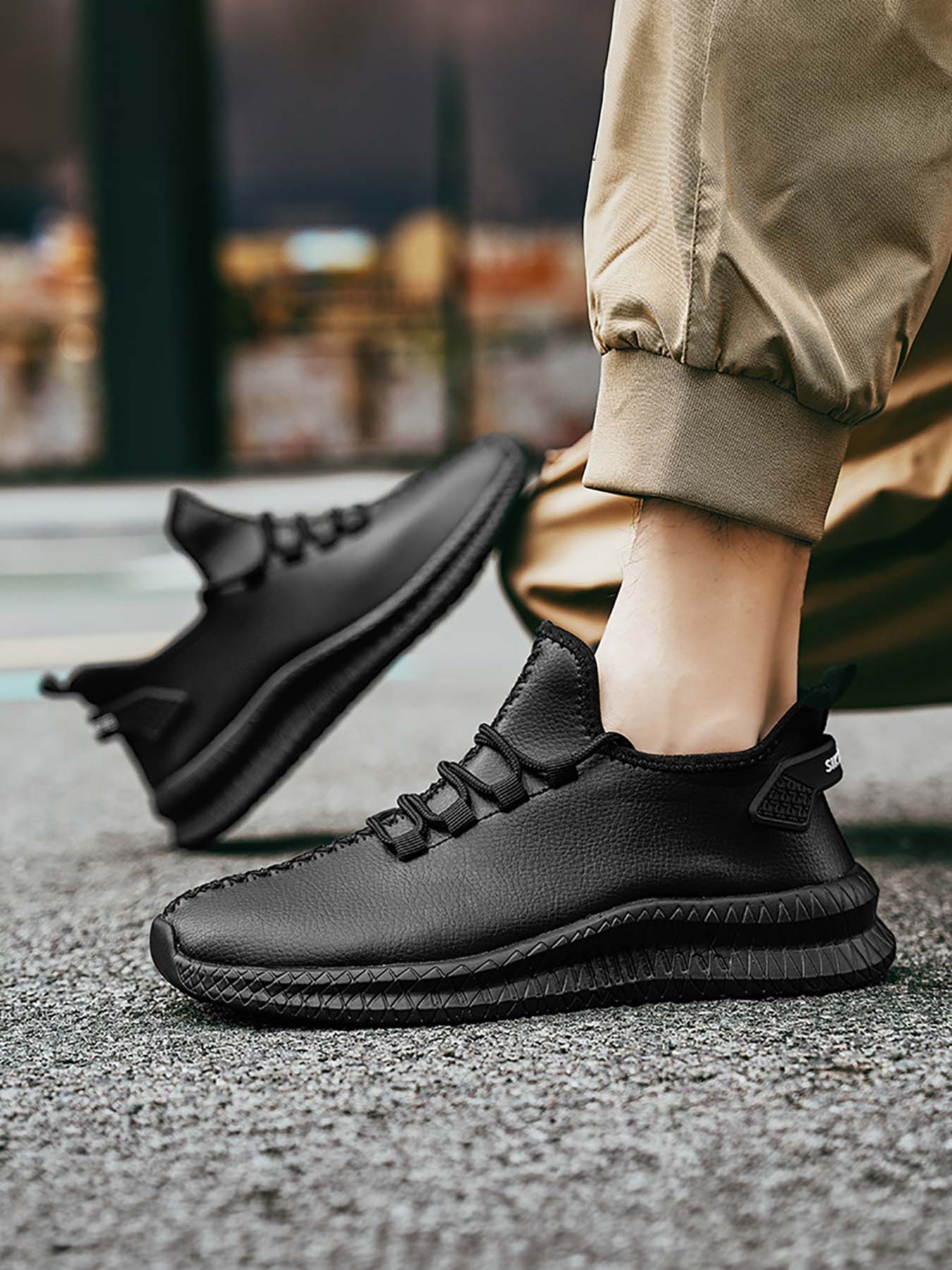 Men's Flyknit Sneakers, Breathable Lightweight Soft-Soled Athletic Casual Shoes, Suitable for Daily Wear