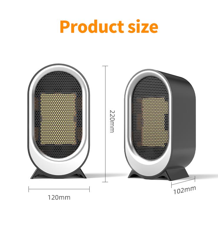 Space Heater, 1200W Portable Energy-Efficient Indoor Space Heaters, 2 Heat Modes, Overheat & Tip-Over Protection, 48dB Quiet Operation, Energy Saving Indoor Heater for Home Office Use