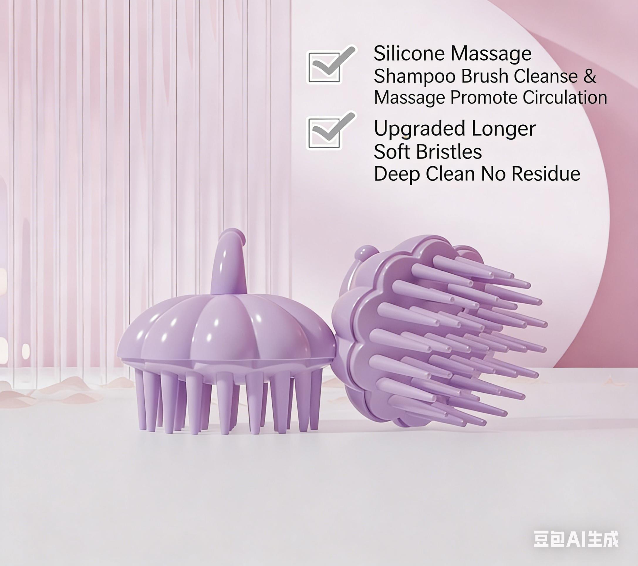 1pc Pumpkin Shampoo Brush, Cute Candy Color Head Massager Comb, Anti-Itch Scalp Scrubber & Foamer for Students