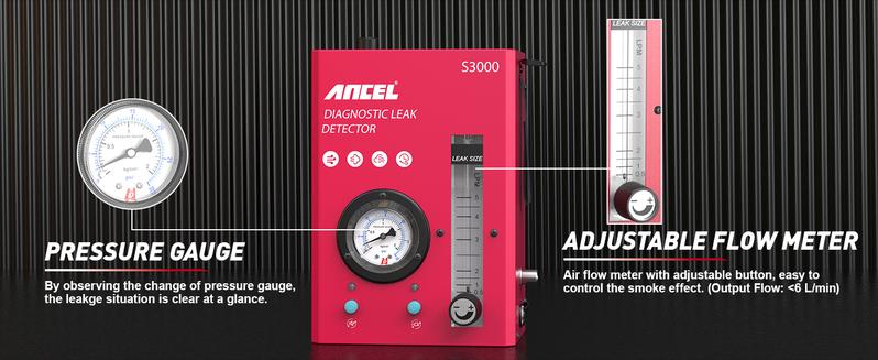 ANCEL S3000 Automotive Smoke Machine with Built-in Air Compressor Professional Leak Detector for EVAP Vacuum Fuel & More Car Vehicle Leak Testing ANCEL S3000 Automotive Smoke Machine with Built-in Air Compressor Professional Leak Detector for EVAP Vacuum Fuel & More Car Vehicle Leak Testing