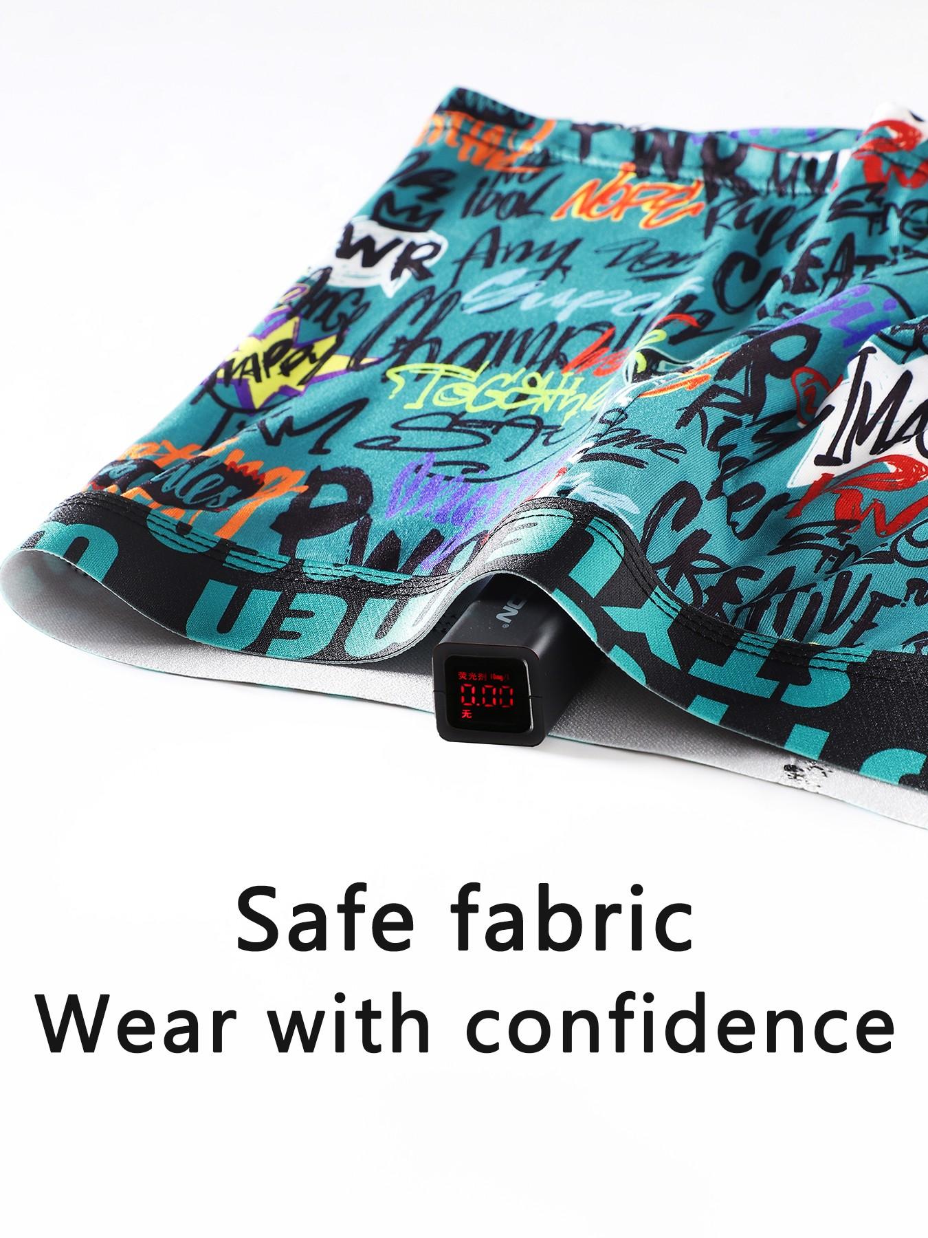 3-pack men's boxer briefs, trendy graffiti prints, soft and breathable, street-style underwear
