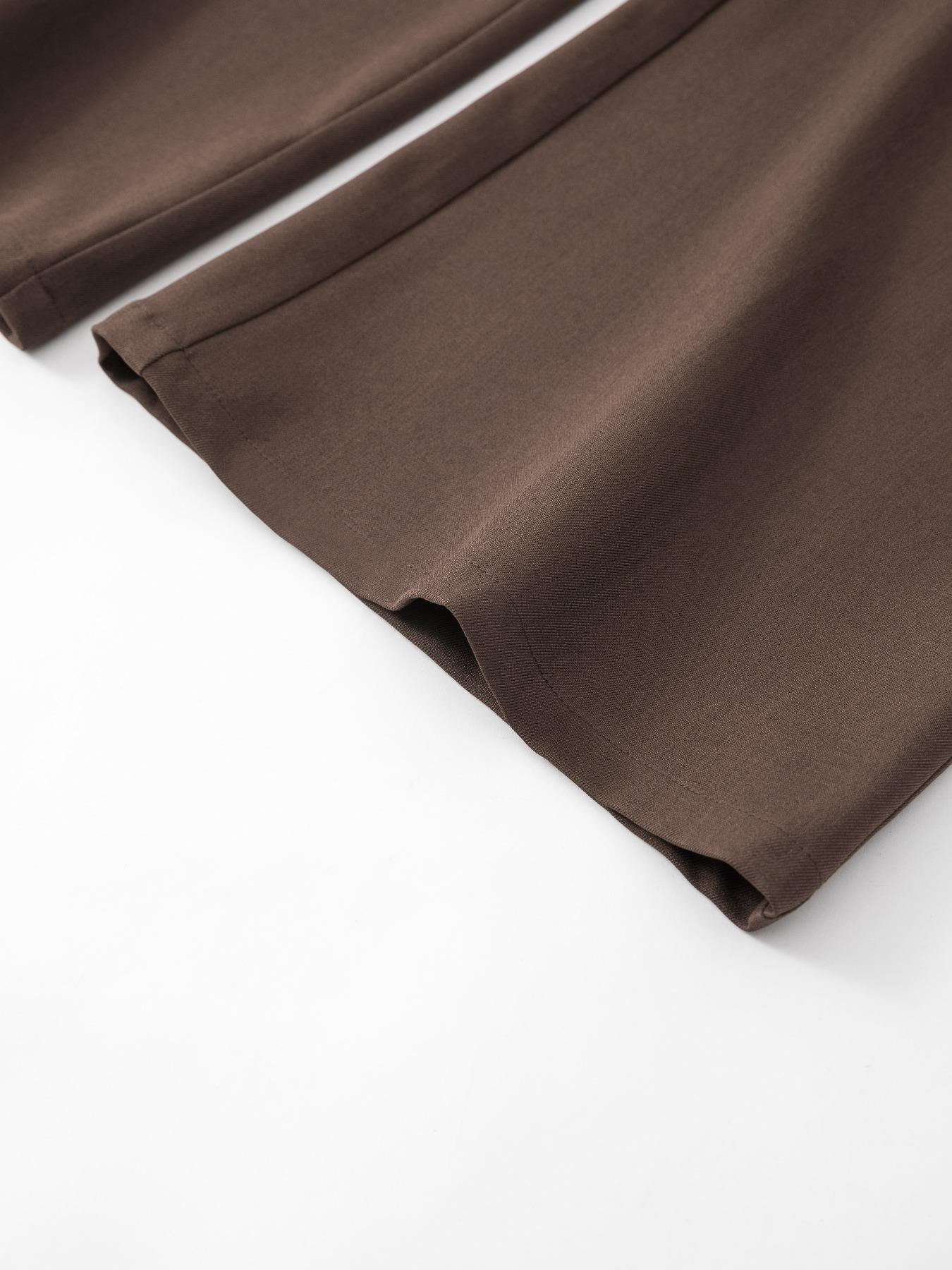 Women's Low Waist Comfortable Wide Leg Bell Button Pants, Casual & Formal Wear, All-Season Ladies Clothing, Stylish and Versatile