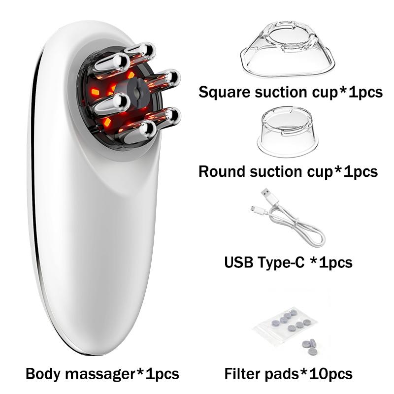 4 in 1 Smart Body Sculpting Machine-Lymphatic Drainage Massager, Body Care Tool, Body Care with 4 Adjustable Functions: Heating,Cupping,Red Light & EMS Massage for Belly, Waist, Arms, Legs, Tightens Skin Gift, Stomach Body Sculpting Tool