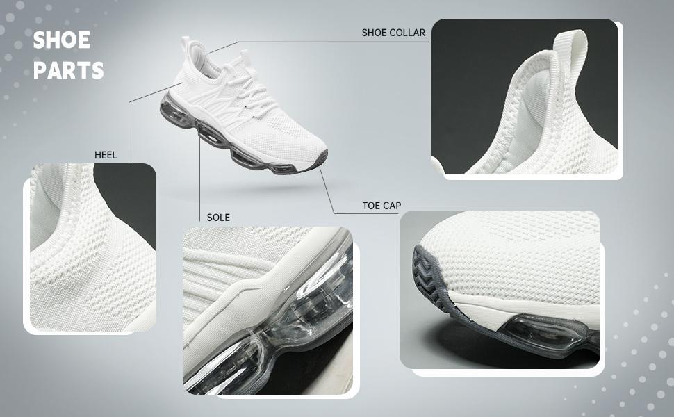 Mens Air Cushion Running Shoes Lightweight Breathable for Treadmill Wear,Cushion Casual Mesh Walking Fashion Sneakers for Daily Wear,Tennis Breathable Sport Gym Fitness Cross Trainers