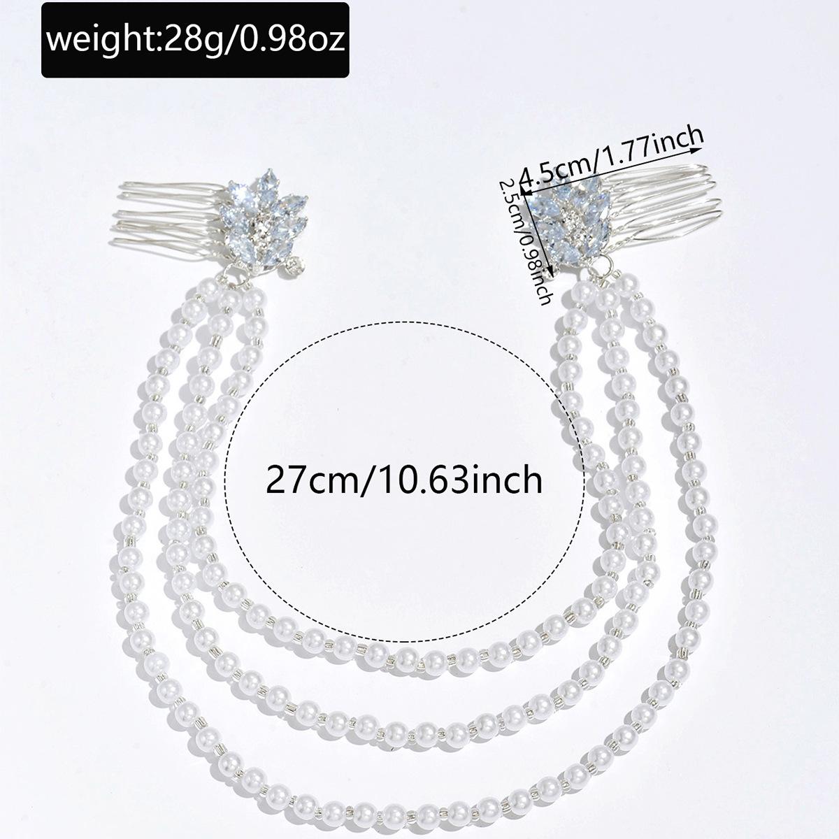 Wholesale hair clips, European and American cross-border new style pearl hair accessories, niche high-end jewelry, diamond-embellished leaf hair clips, hair accessories for women