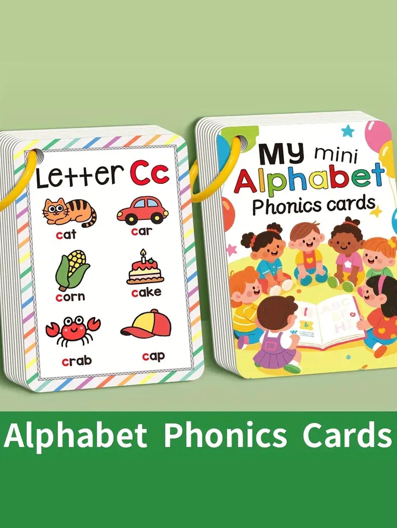 27 Mini Letter Sound Flashcards, Colorful Alphabet Cards, Vocabulary Flashcards for Teens, Educational Toy, Classroom and Home Learning, Perfect Gift
