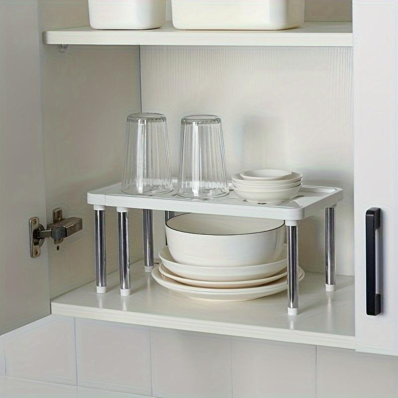 Countertop Storage Shelf, Stackable Kitchen Organizer Rack for Dishes, Cups and Small Appliances