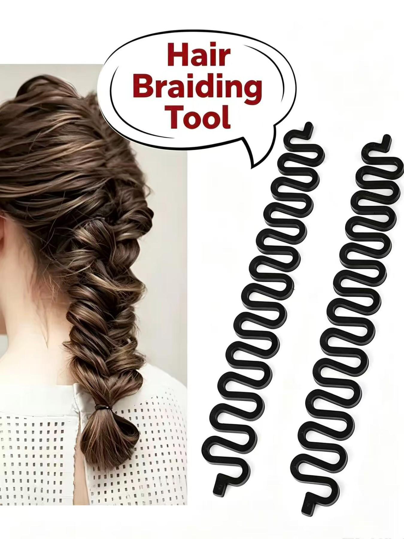 2pcs DIY Hair Braiding Tool, Quick Fishtail Braid Maker Lazy Girl Hairstyle Accessory, Heatless Styling Tools