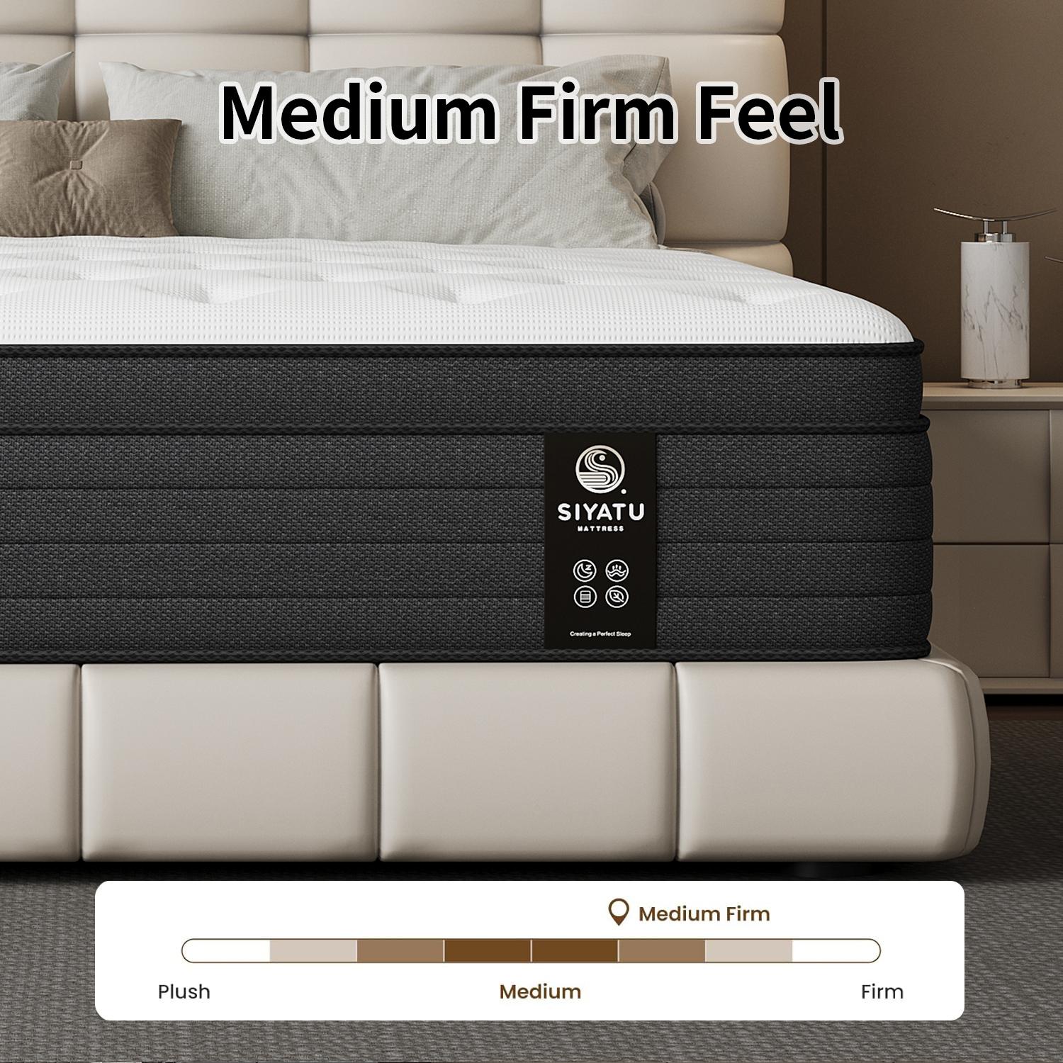 12 inch Twin Full Queen King Boxed Memory Foam Mattress with Strong Edge Support High-Quality for All Sleepers Black and White Standard Bed Frames Restorative Rest