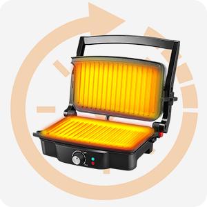 Panini Maker, iSiLER 2 Slice Panini Press Grill, Electric Sandwich Maker Non-Stick Coated Plates, Opens 180 Degrees for Cooking Breakfast Snacks