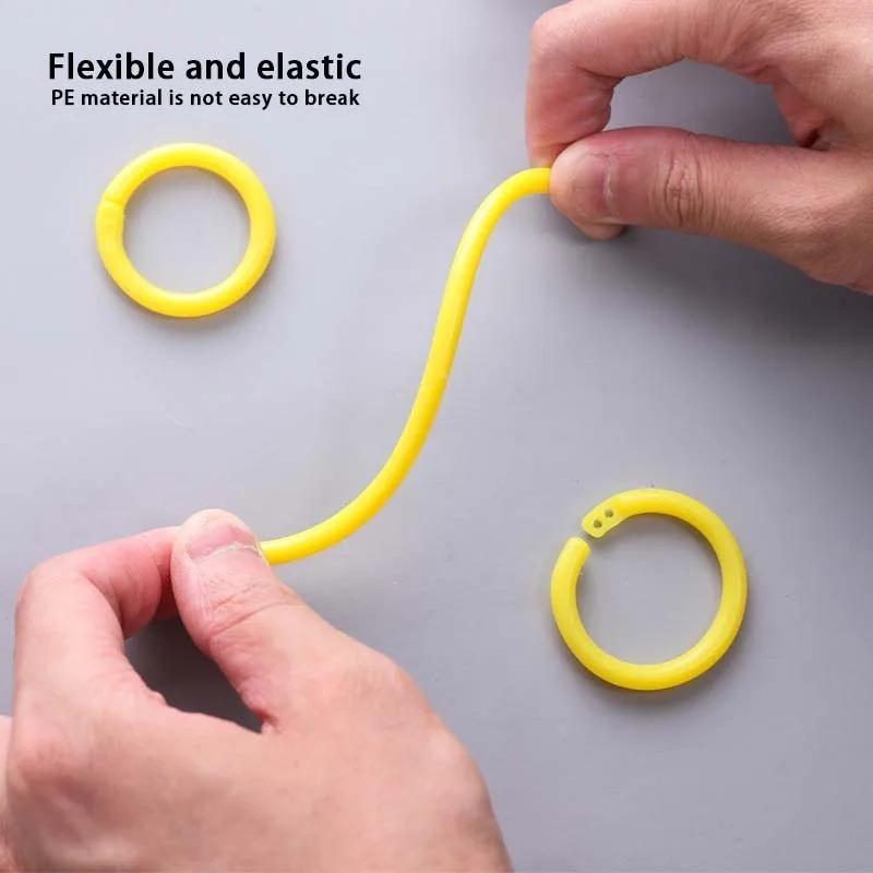 50pcs Binder Ring Plastic Binding Ring Ring Buckle Random Color