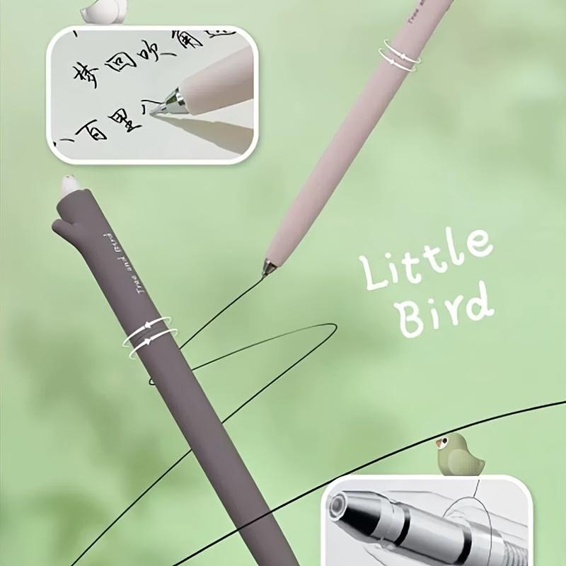 3/6pcs Branch Bird Rotating Neutral Pens, Creative Low Center of Gravity Dual Pearl Fast Dry Ink, Random Style Signature Pen, Office Supplies