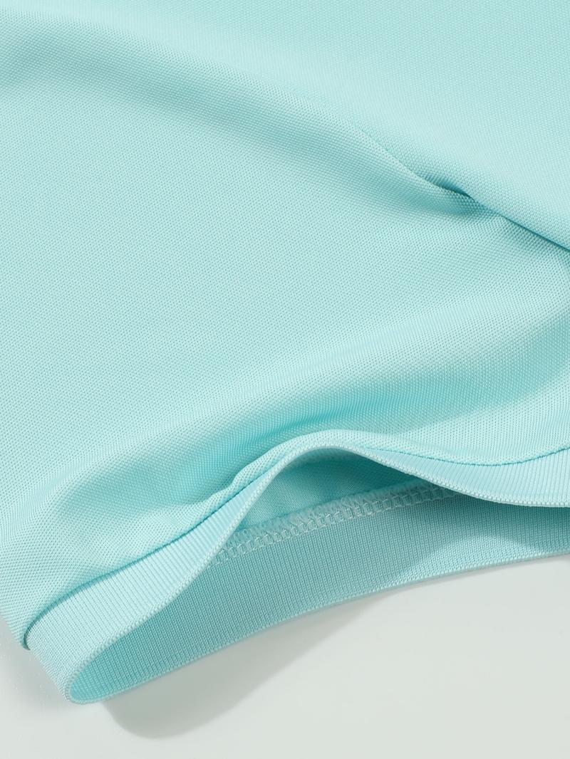 Women's Classic Polo Shirt Short Sleeve T-Shirt, Comfortable Versatile Solid Color Top, Unisex, Perfect for Valentine's Day Work Sports Casual Wear