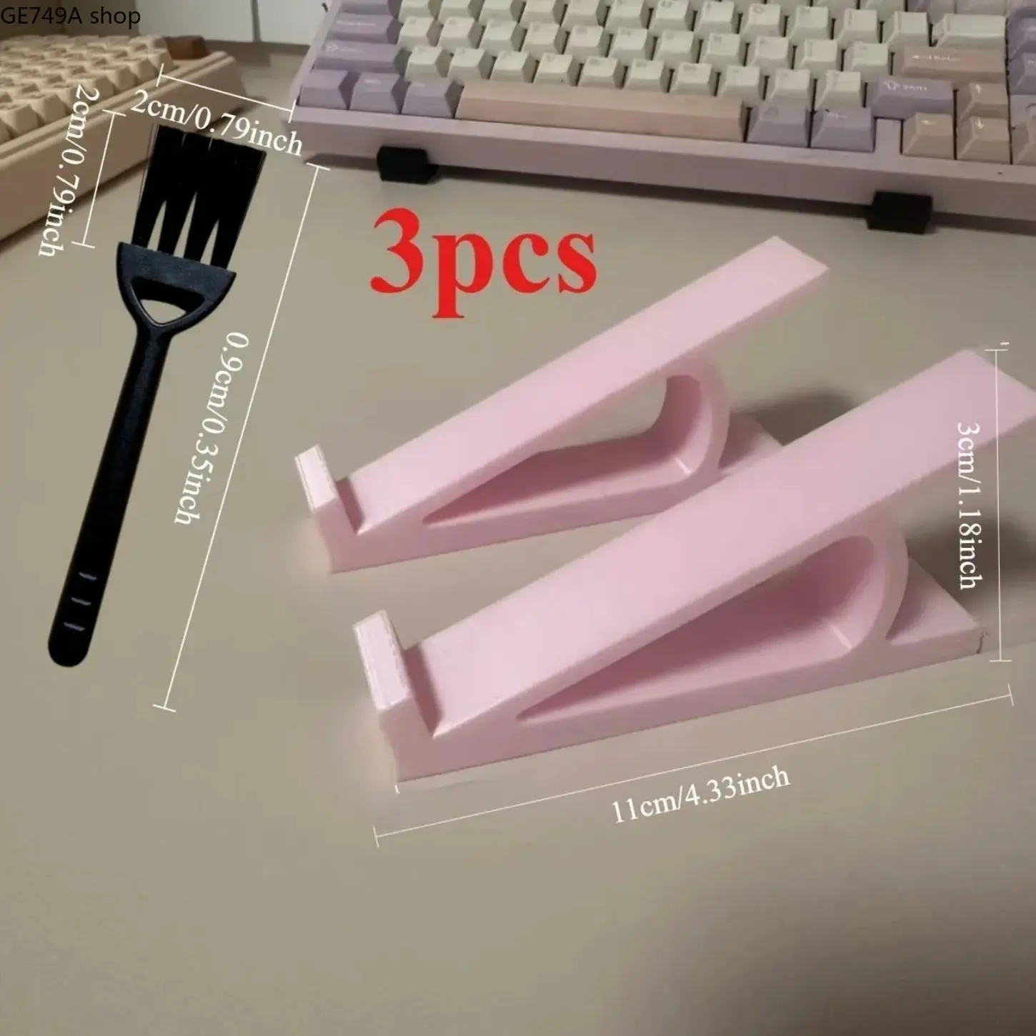 Adjustable Multi Angle Tilt Gaming Keyboard Riser Ergonomic Frame Wrist Rest Desk Cleaning Brush, Mechanical Keyboards Accessories Computer Peripherals Gaming Setups Desktop Ornaments Unique Gift