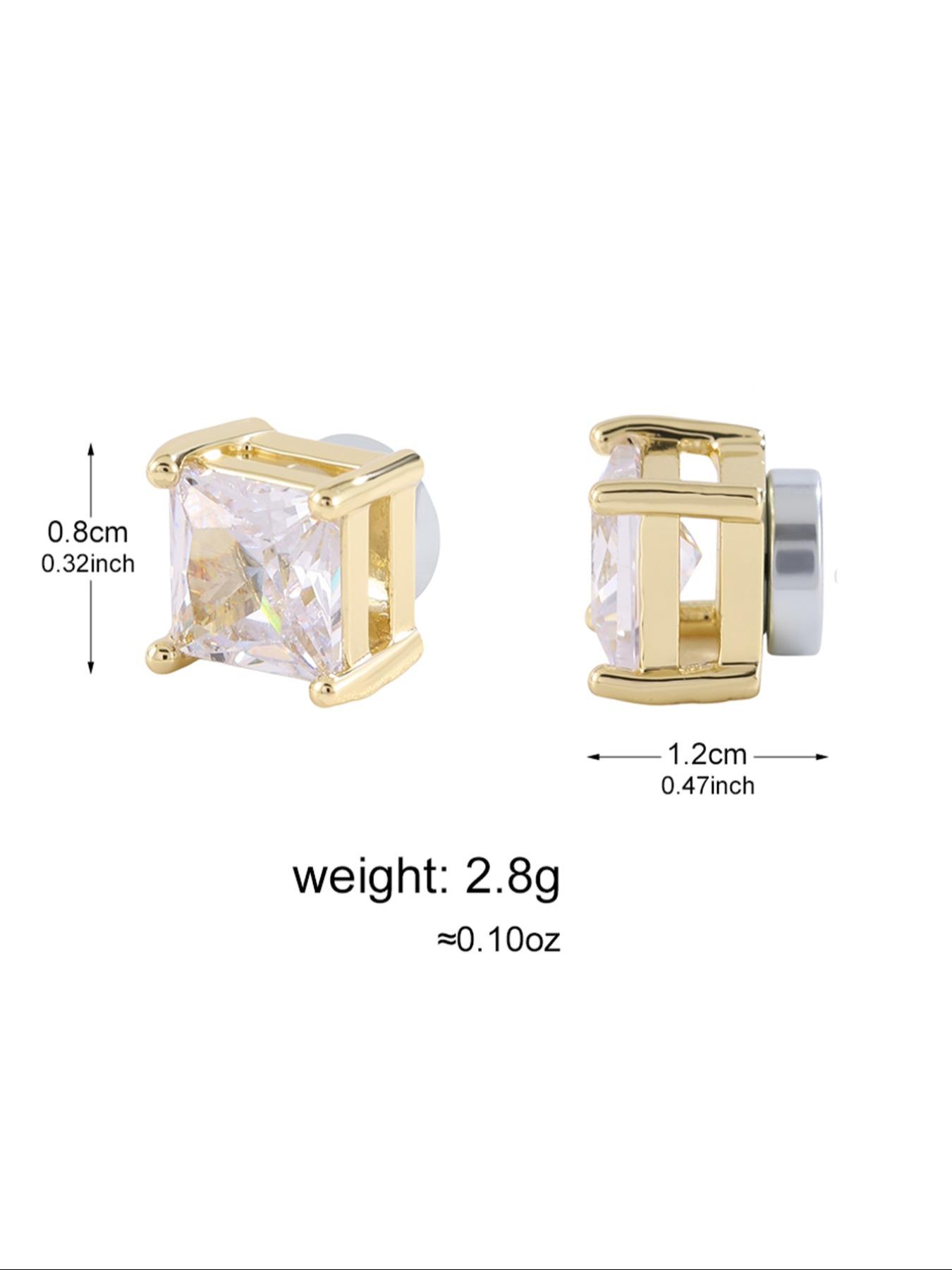 4pcs Magnetic Plated Set for Men and Women, Comfortable to Wear All Day, Perfect Gift for Birthdays and Holidays, Magnetic Stud Earrings