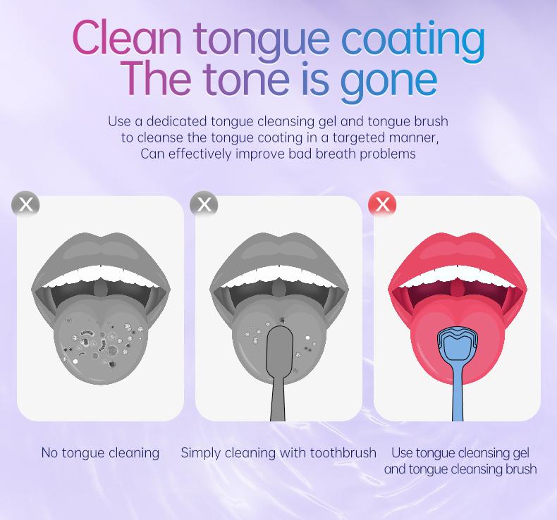 Blispring Tongue Scraper and Cleaning Gel Set | Targets Bad Breath at The Source, Ultimate Fresh Breath Routine (Scraper & Gel Bundle) Oral 1 Pcs