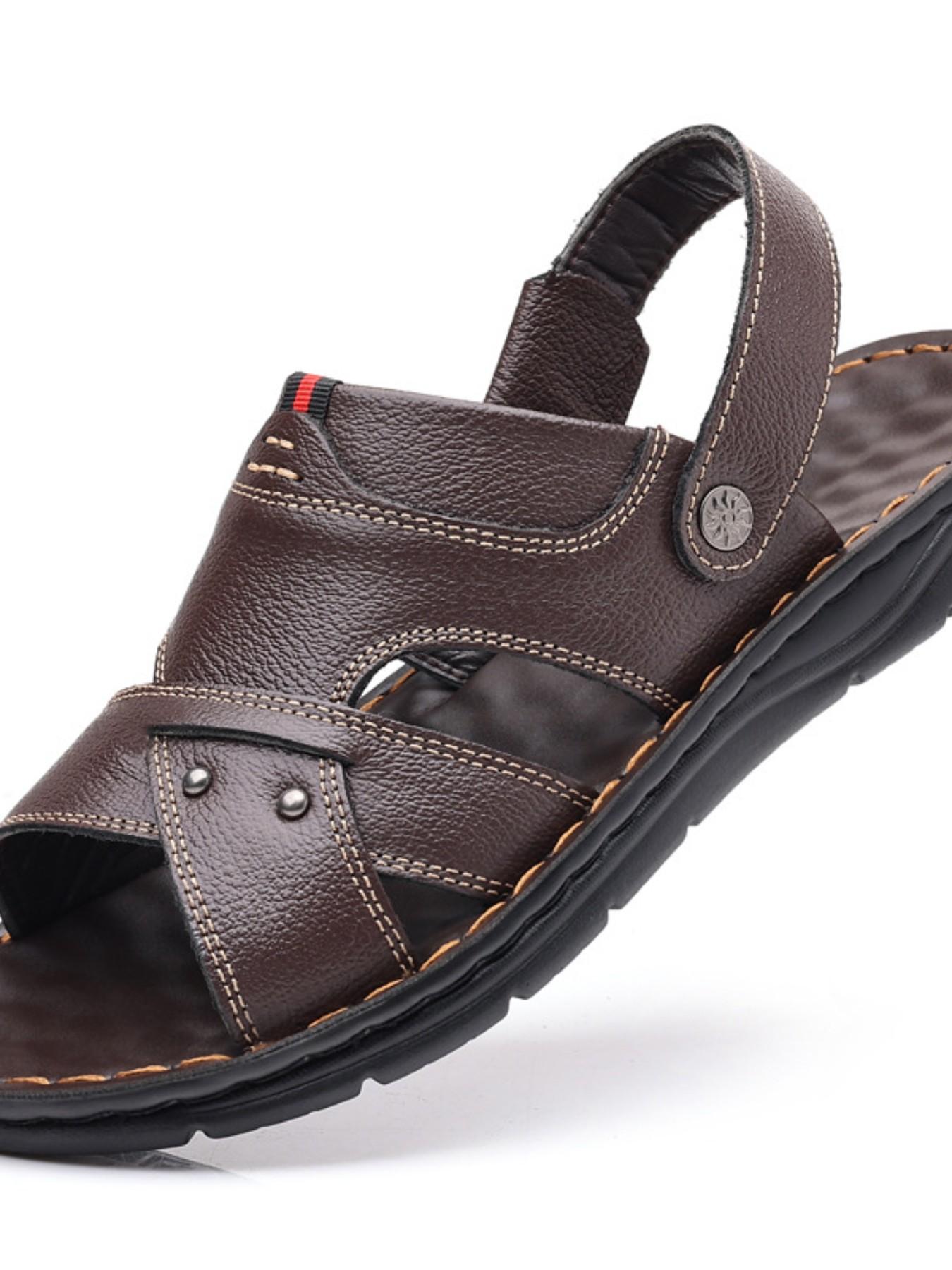 Summer Men's Casual Comfortable Sandals, Breathable Lightweight Beach Shoes, Durable Fashion Design, Anti-Slip Outdoor Hiking Shoes