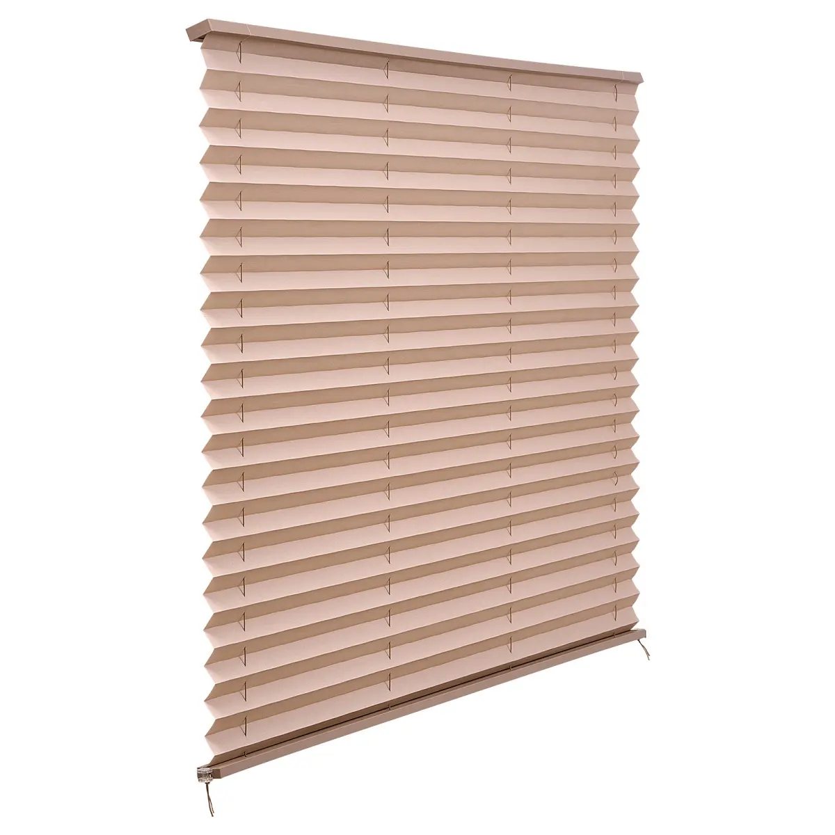 RV Blinds, 62 in x 32 in, RV Pleated Shades, Polyester Fabric, Easy to Clean and Install, Privacy Protection and Sunlight Blocking, for Camper, Travel Trailer, Motorhome Window, Cappuccino On-Site