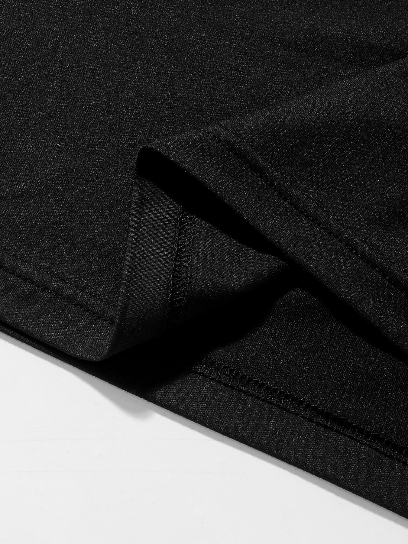 Men's Summer Street Style T-Shirt, Cartoon Cross Print, Slim-Fitting Long Sleeve, Fashionable Pure Cotton, Trendy Loose Fit