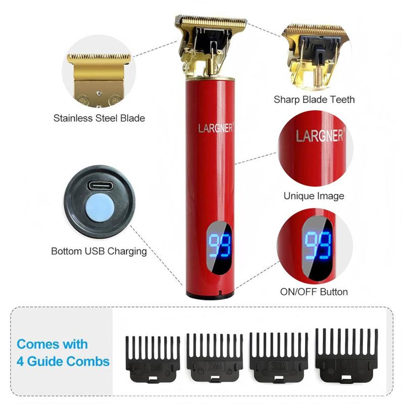 4 in 1 Hair Trimmer Kit, 1 Box USB Rechargeable Barber Clipper Set, Electric Foil Shaver, Cordless Beard Trimming for Men