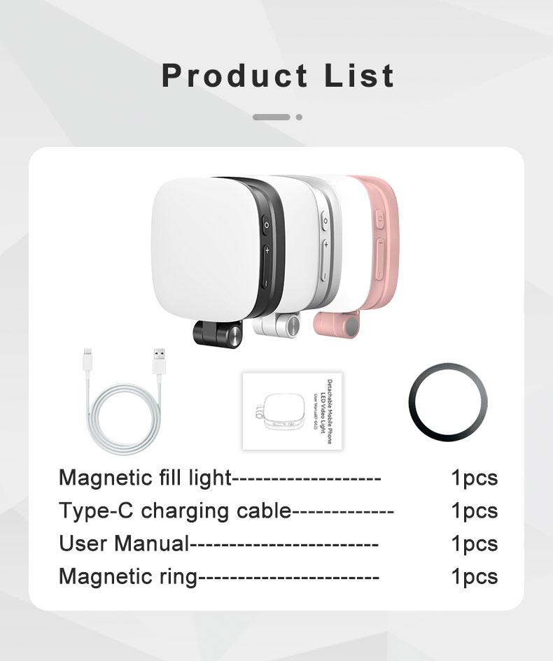 3 in 1 Magnetic Selfie Light for iPhone,Selfie Light with Mirror 360° LED Ring Light with Instant Attachment for MagSafe,Mirror and Phone Stand – Portable Rechargeable Fill Phone Light for Makeup, Live streaming fill light, Video Calls Conference