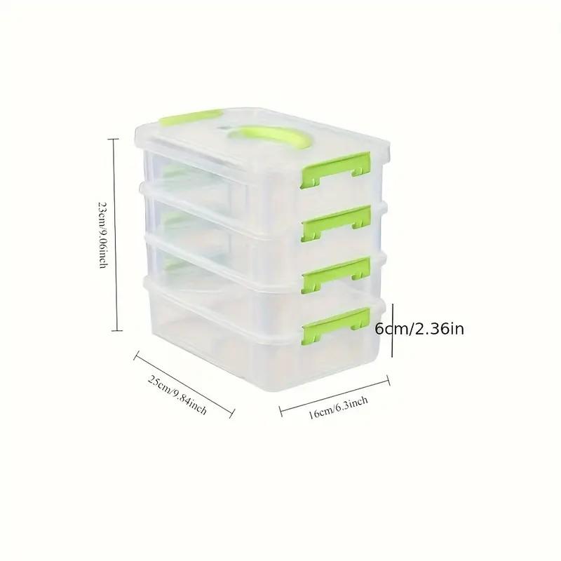 Portable Desktop Organizer Box, Stackable Toy Storage Shelf, Multi-Compartment Storage Bin, Desk Organization Solution