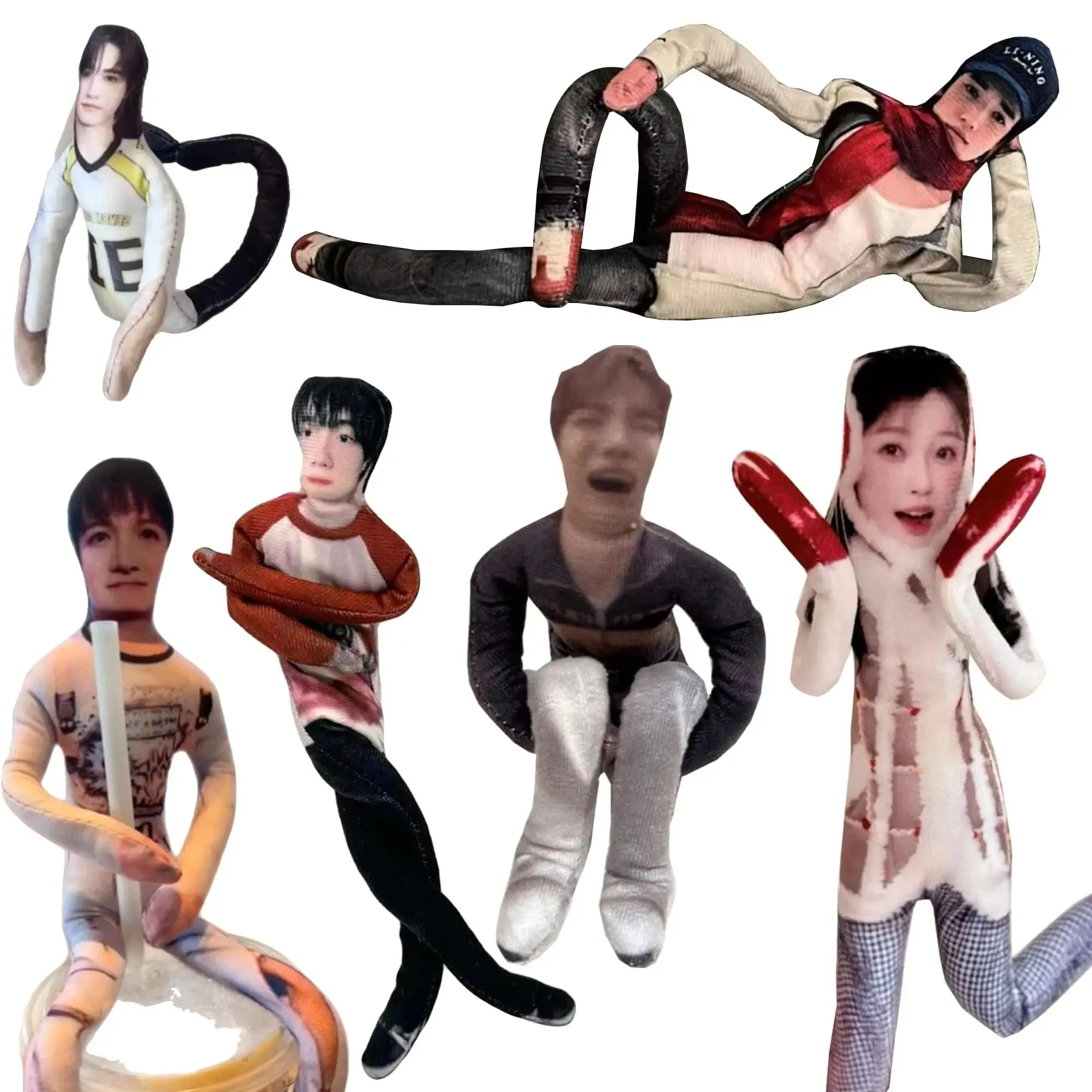 Custom Photo Doll Wacky Bendy Personalized Idol Fans Make Friend into a Posing Plushie Flexible Figure Prank Gifts