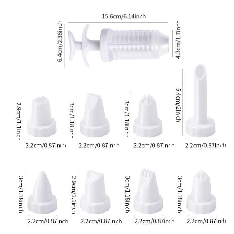 9 pcs Mini Cookie Gun Multi-function decorator Bean dissolving biscuit machine Cream gun Multi-style pressed cream Home baking set