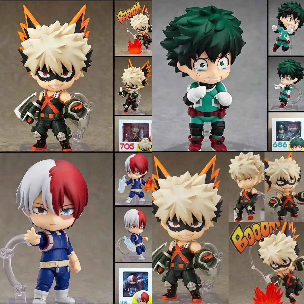 2026 hot item 【Spot】Hot Anime My Hero Academia Q Version Anime Nendoroid Action Figure Collectible Model Desktop Ornament For Adult Collector Popular toys