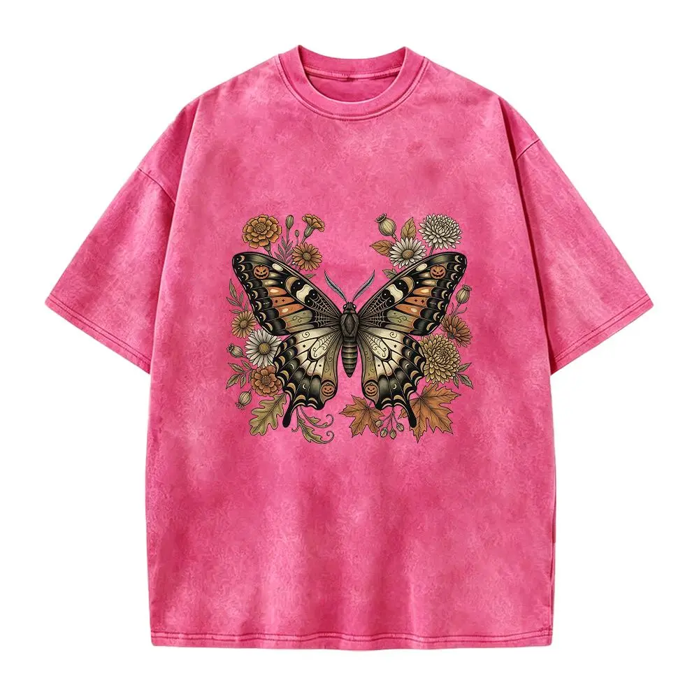 Halloween Butterfly Shirt, Vintage Naturalist Butterfly Tee, Cottagecore Butterfly Tee, Spooky Season Floral Butterfly Shirt