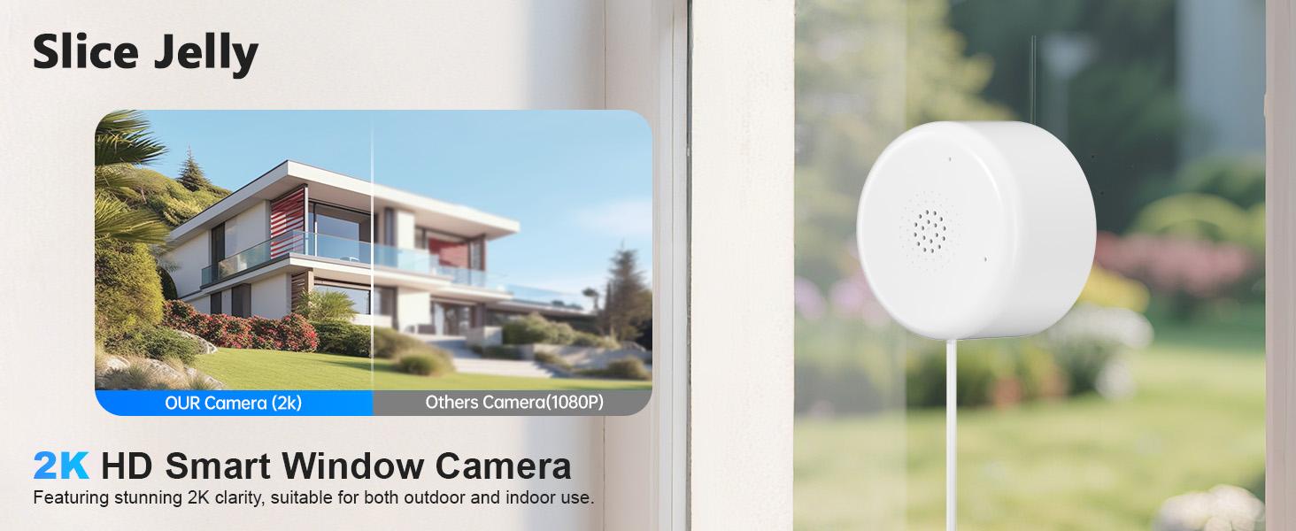 2K HD Window Security AI Camera, 4MP WiFi Indoor Camera with Starlight Night Vision & AI Smart Alerts for Home