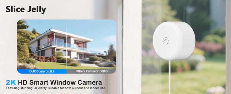 2K HD Window Security AI Camera, 4MP WiFi Indoor Camera with Starlight Night Vision & AI Smart Alerts for Home