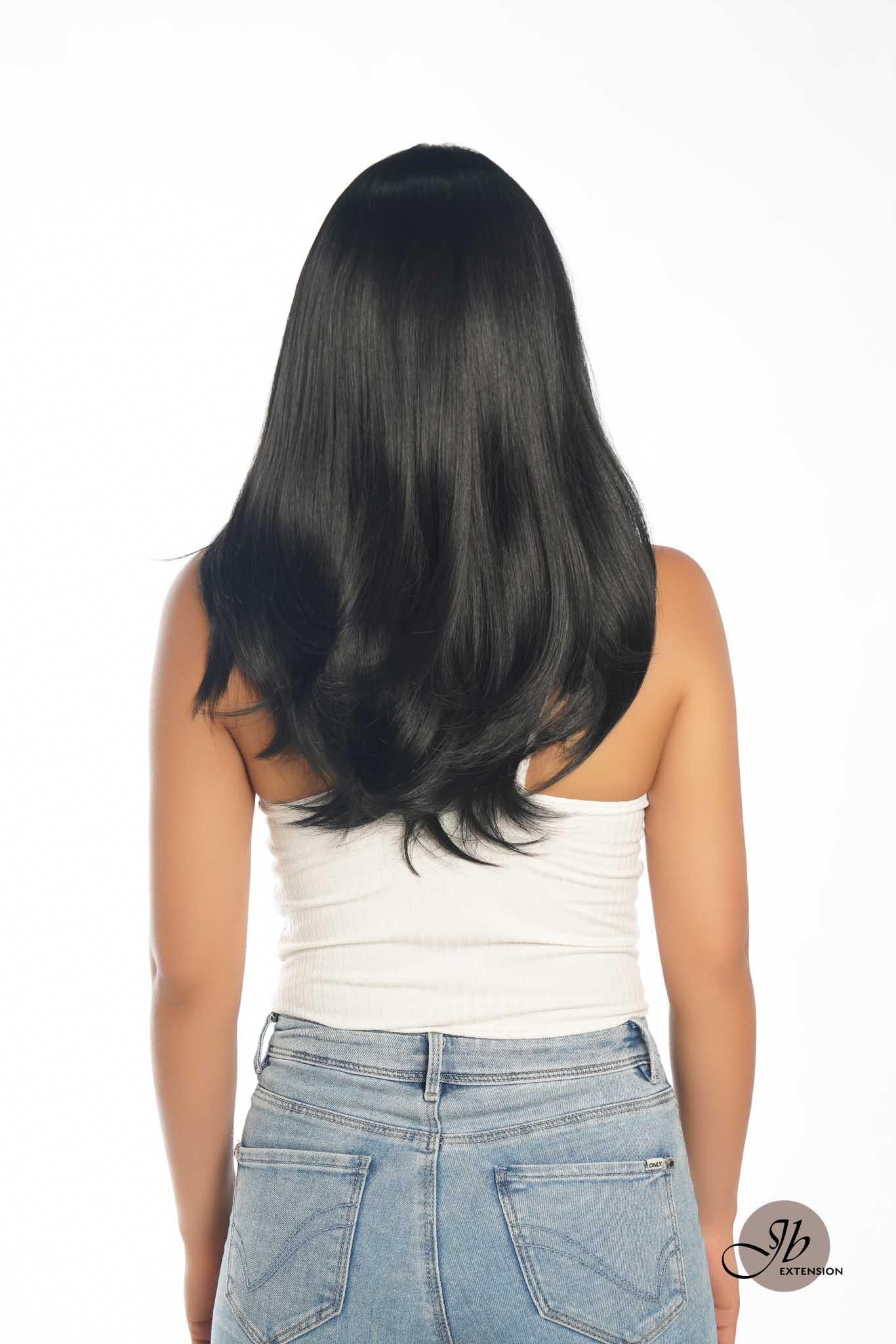 JBEXTENSION 22 Inches Medium Length Pre-Cut Frontlace Glueless Wig ROBY