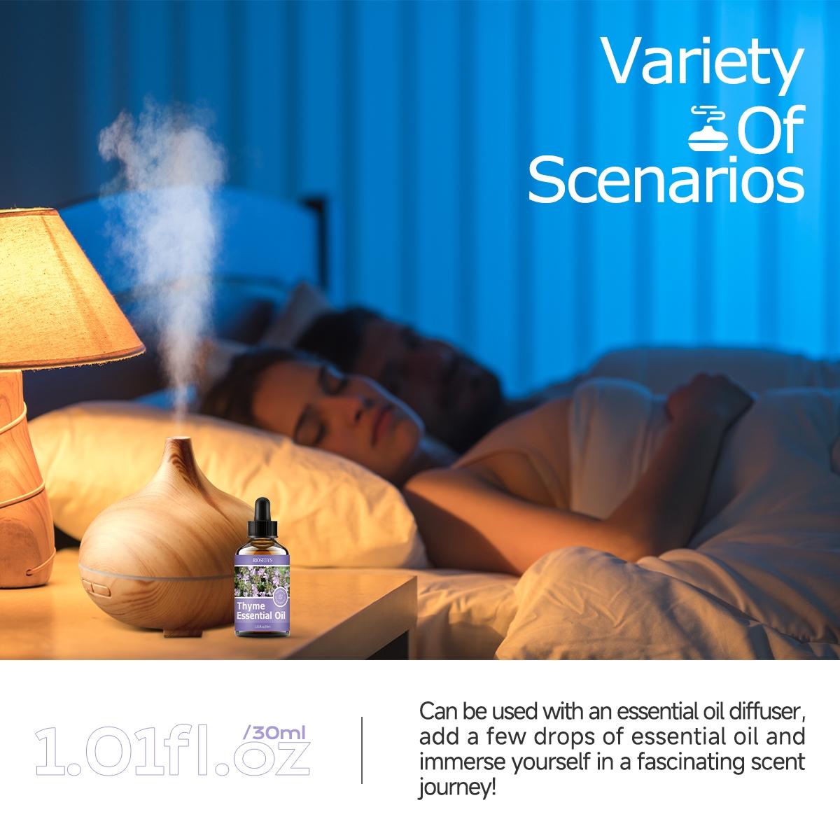 1pc 30ML Thyme Essential Oil Aromatherapy for Diffusers, Humidifiers, Home, Living Room, Bedroom, Bathroom, Freshen Air, Stress Relief, Relaxation, Christmas Gift