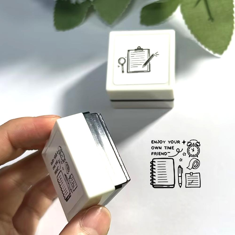 Creative Writing Record Pattern Stamps, Handmade Notebook Decor, Practical Gift Stamp, Office Stationery Supplies, DIY Material
